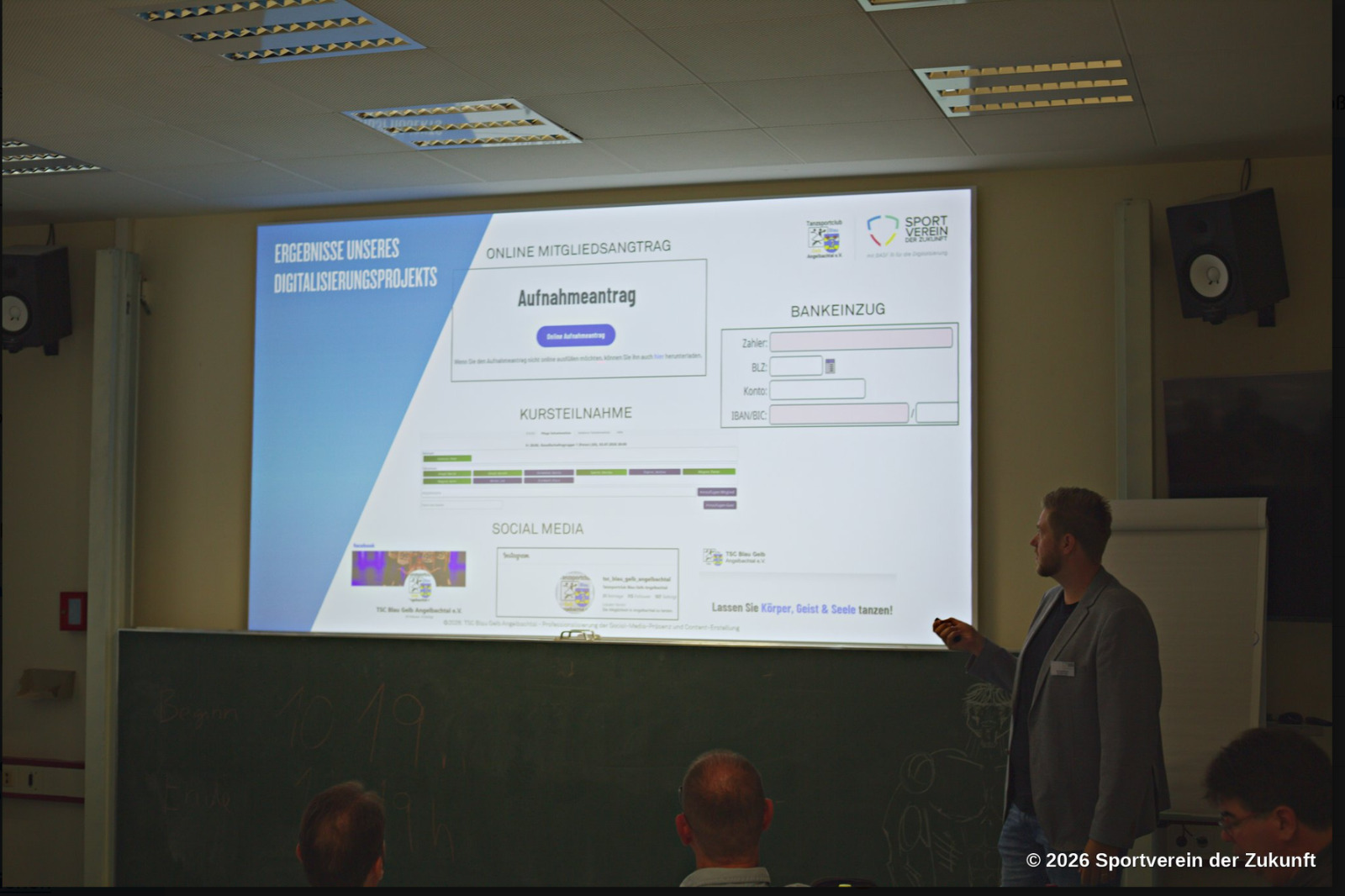 TSC 2026 Sportverein der Zukunft Abschlusscoaching Nico Niemann beim Abschlusscoaching des Sportvereins der Zukunft